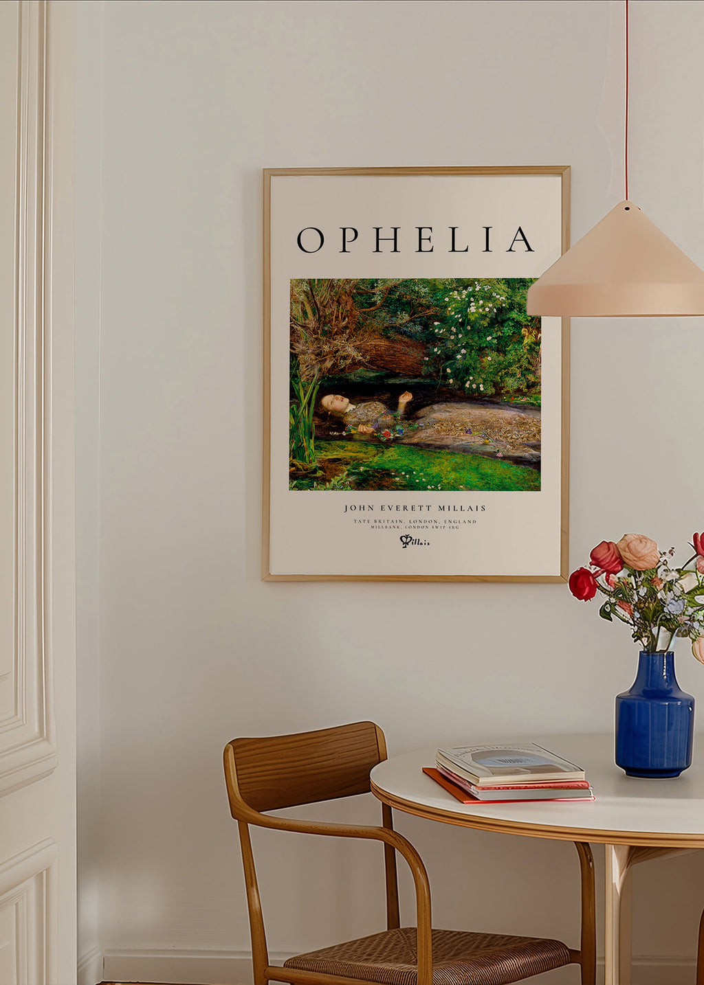 Plakat botaniczny Ophelia przy strumieniu