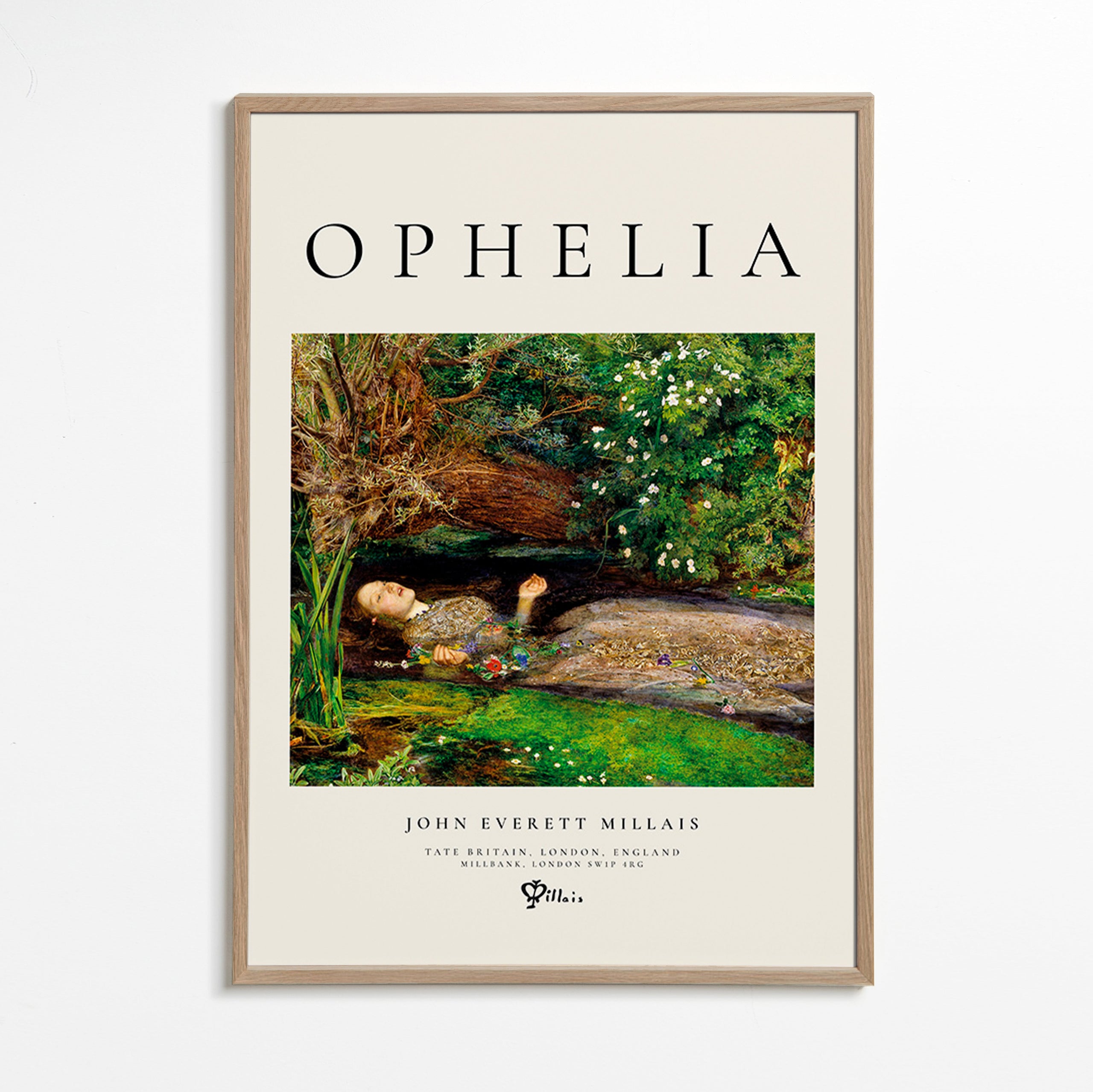 Plakat botaniczny Ophelia przy strumieniu