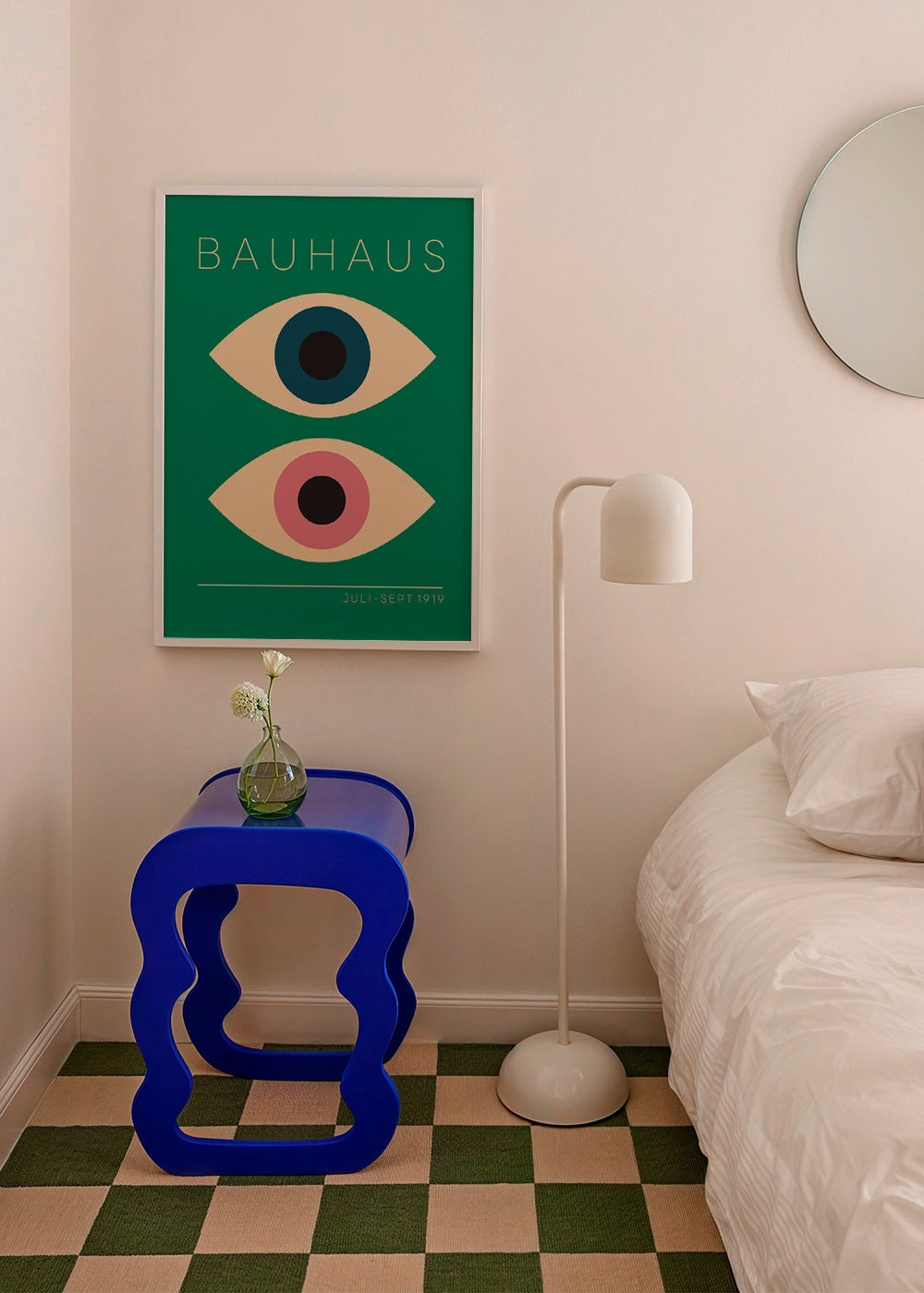 Plakat geometryczny Bauhaus podwójne oczy