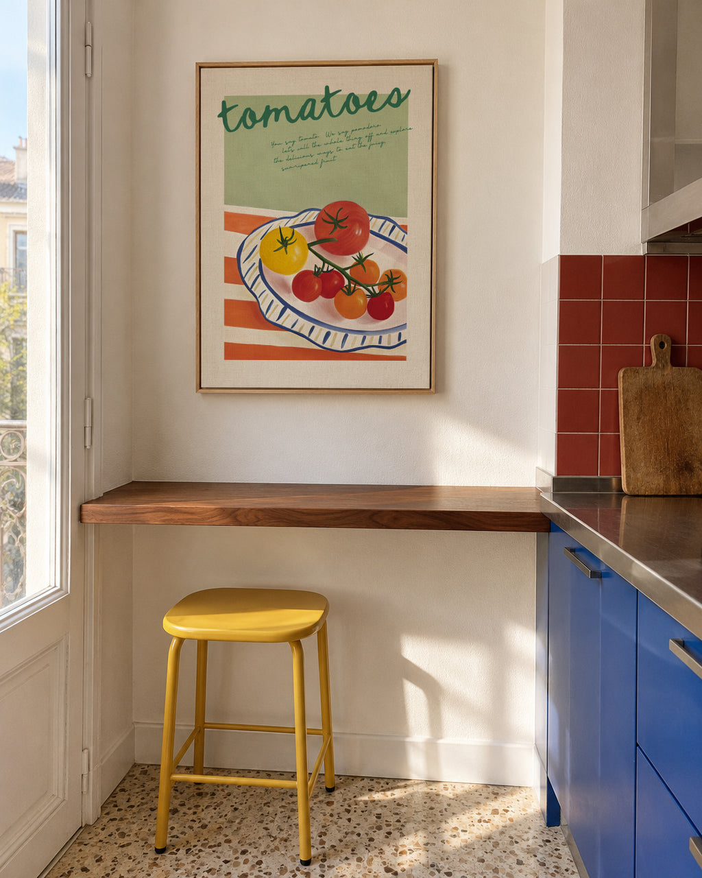 Tomatoes - Framed canvas in an interior