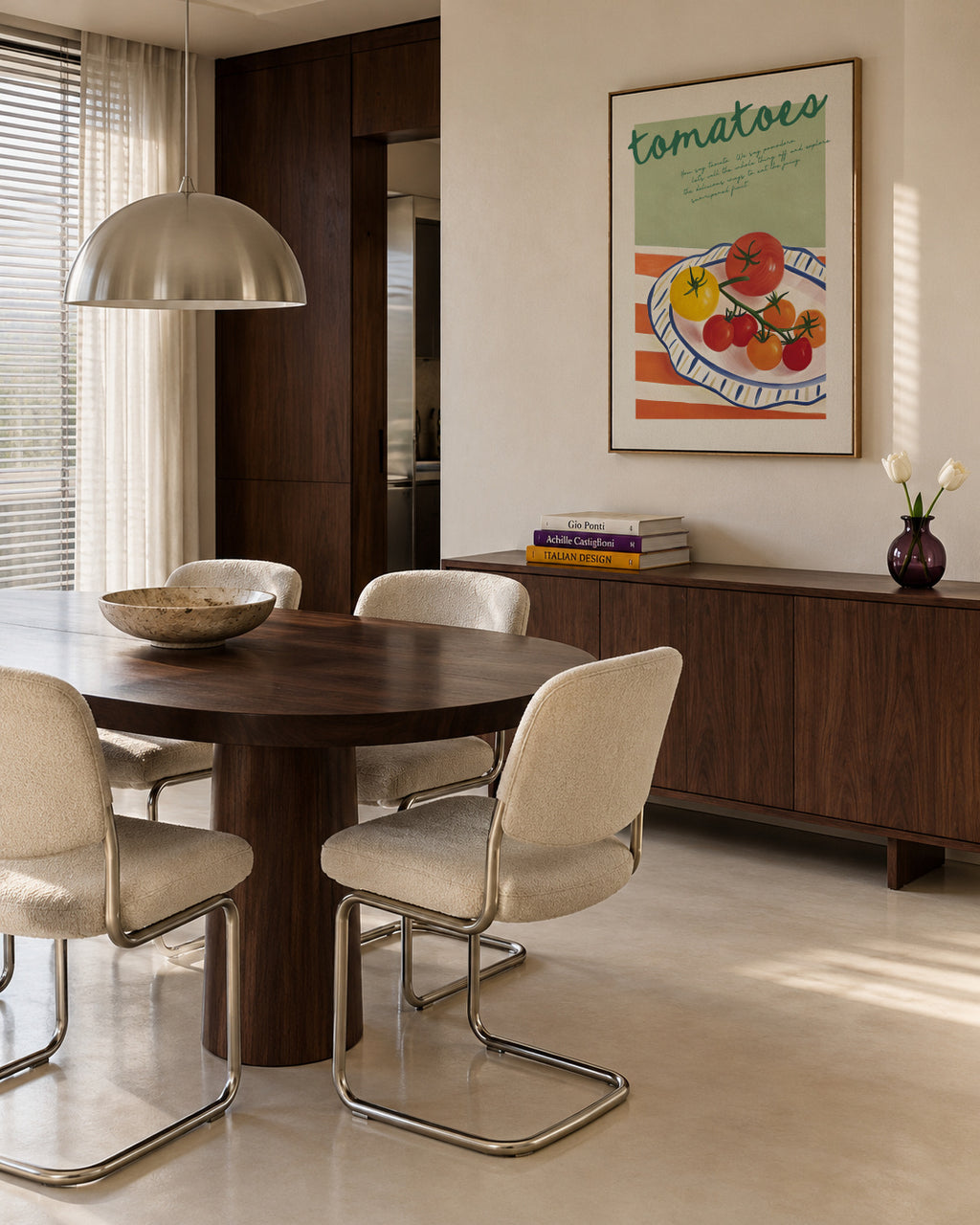 Tomatoes - Framed canvas in an interior