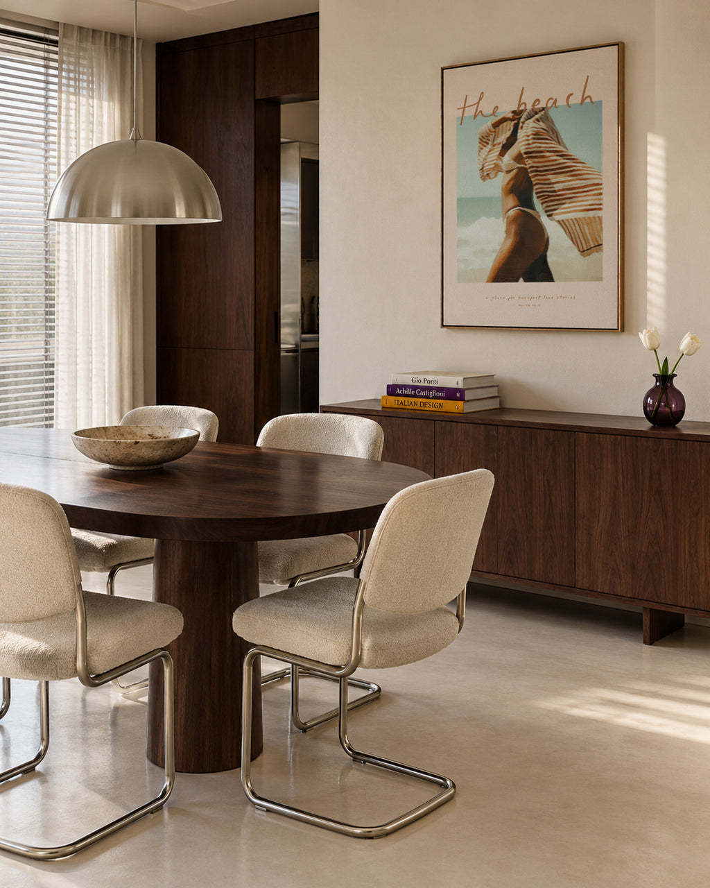 The Beach - Framed canvas in an interior