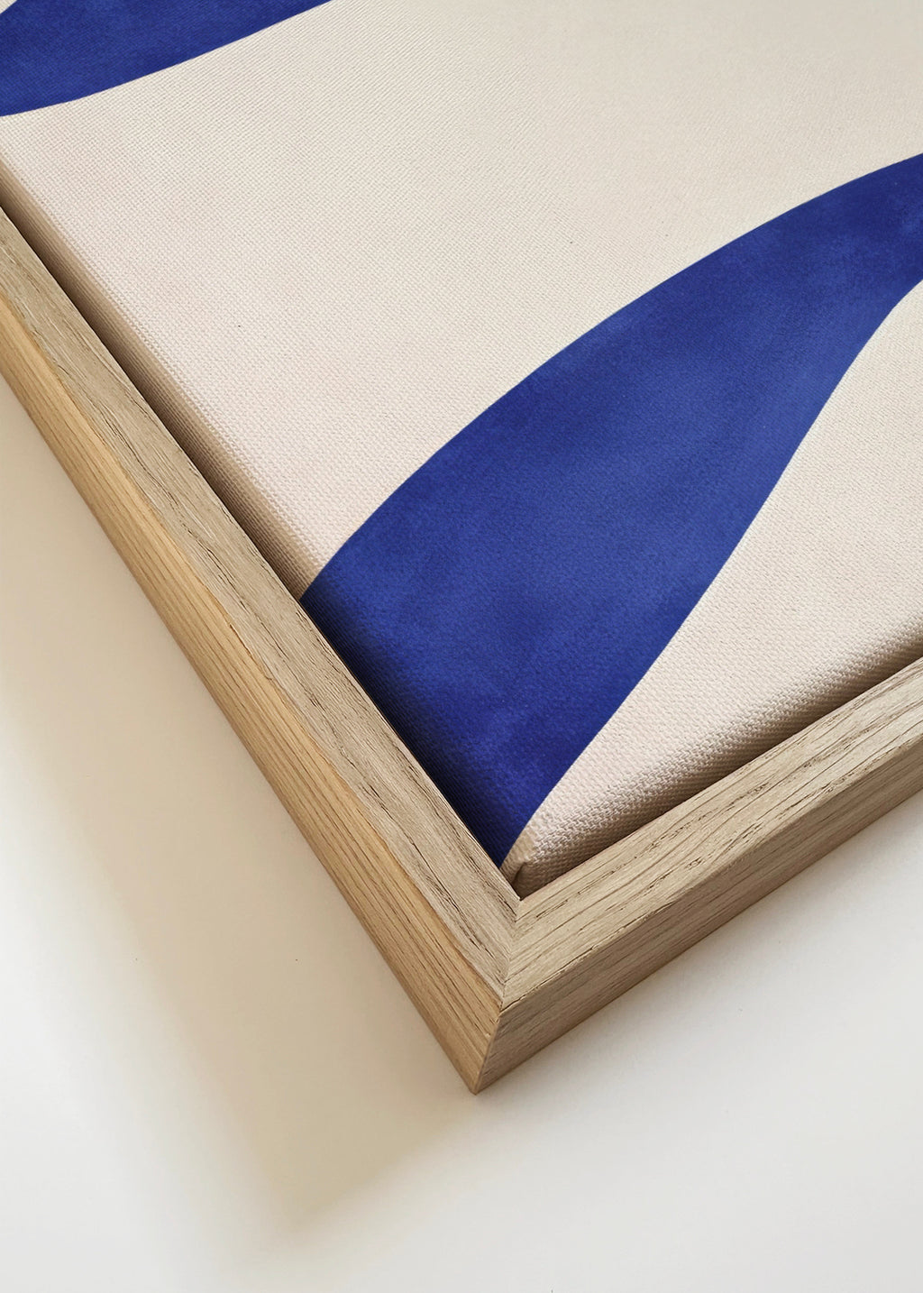 Blue Floral - Framed canvas detail