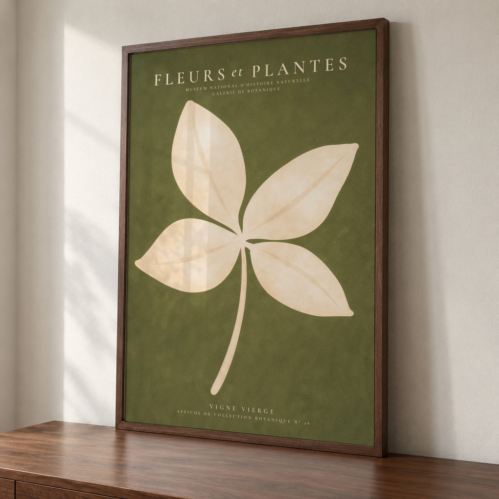 Minimal Leaf - Framed poster detail