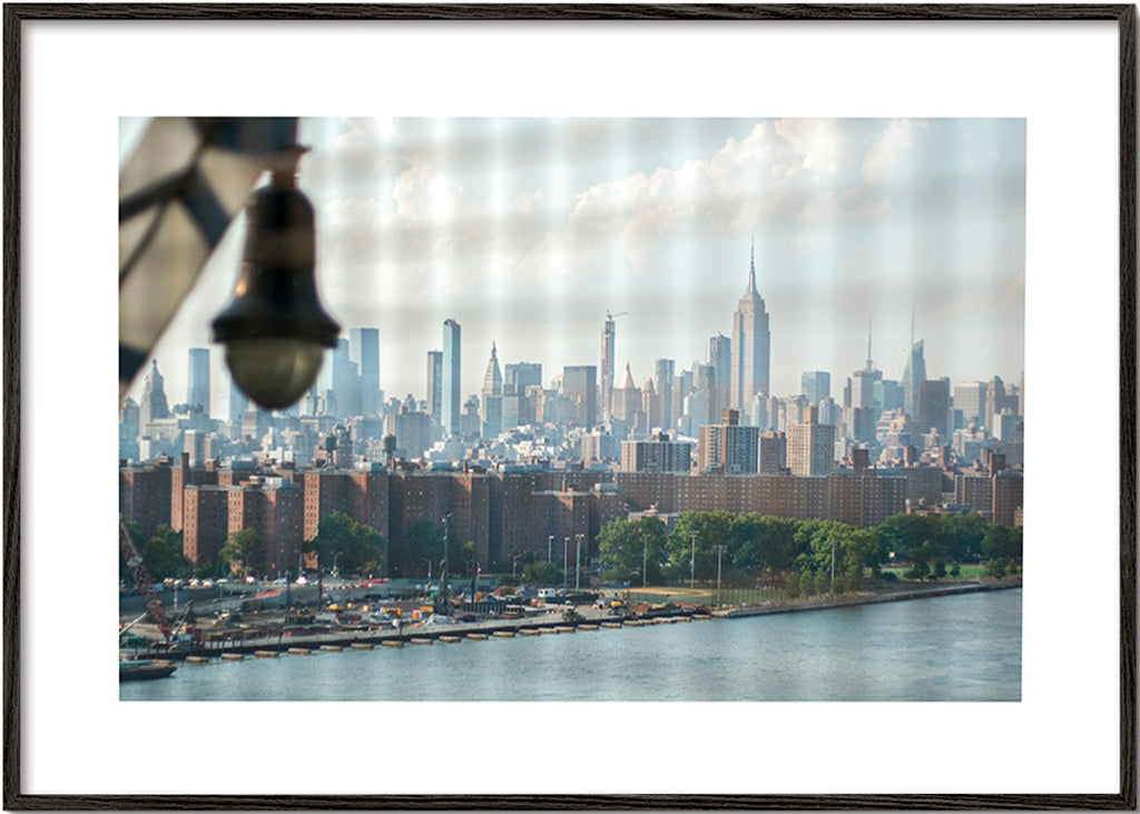 Plakat miasta Manhattan z okna