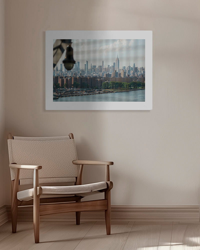 Plakat miasta Manhattan z okna