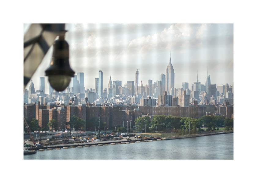 Plakat miasta Manhattan z okna