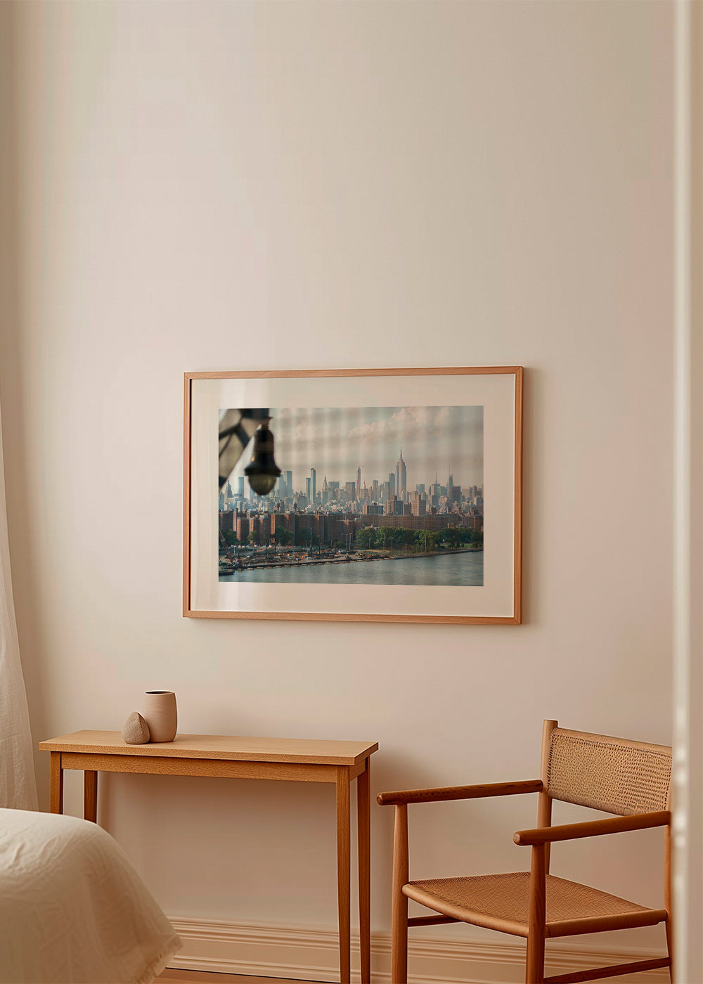 Plakat miasta Manhattan z okna