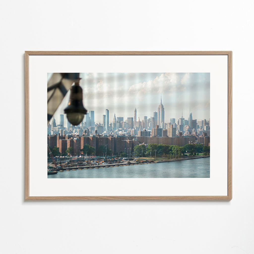 Plakat miasta Manhattan z okna