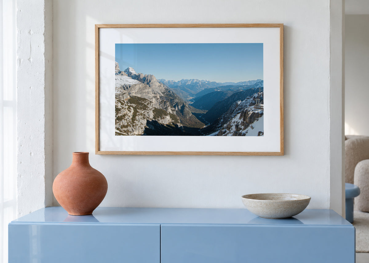 Mountain Silence - Framed poster in an interior