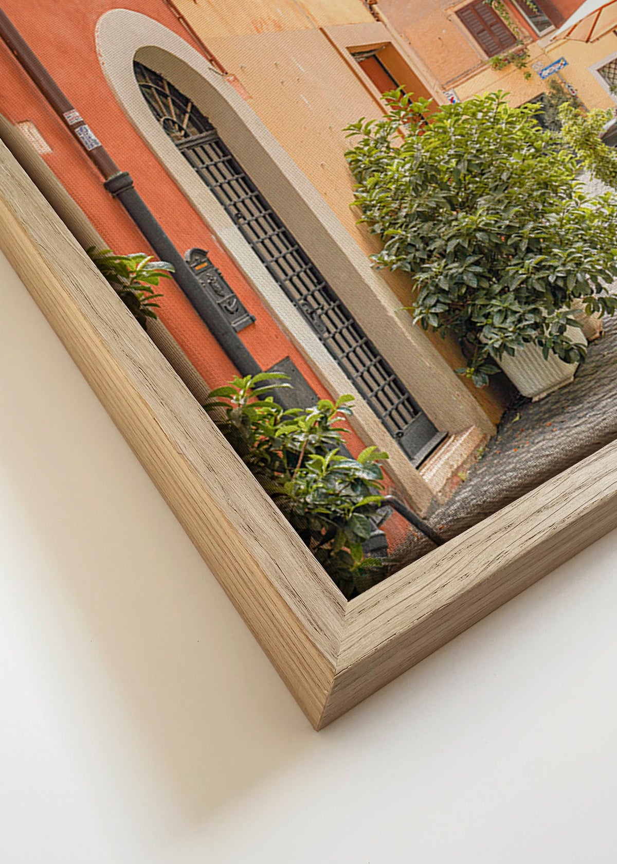Sztuka do kuchni: ulica Trastevere z czerwonym skuterem – Canvas detail