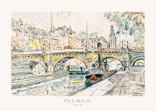 Sztuka do miast: Pont Neuf z holownikiem w tuszu i akwareli