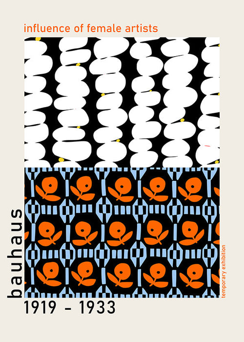 Plakat vintage Bauhaus z motywami geometrycznymi