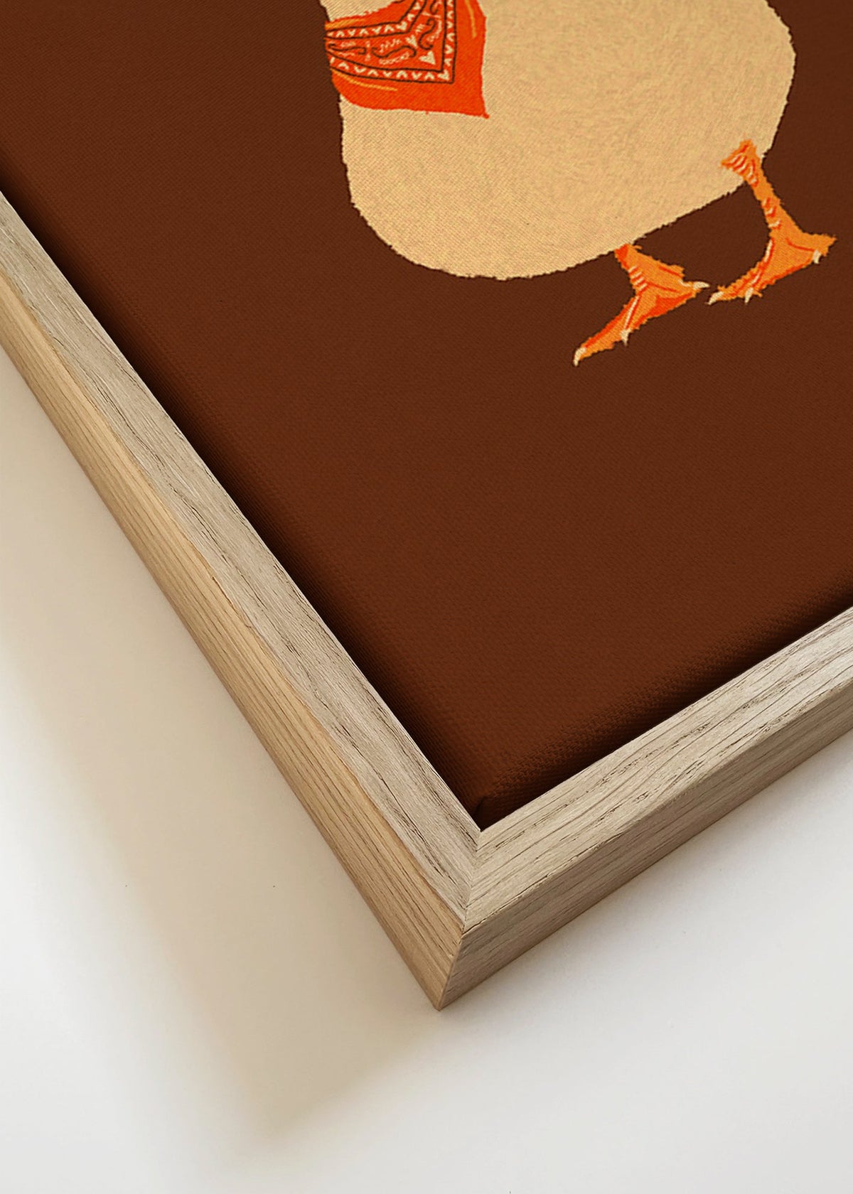 Ilustracja kaczki kowboja – Canvas detail