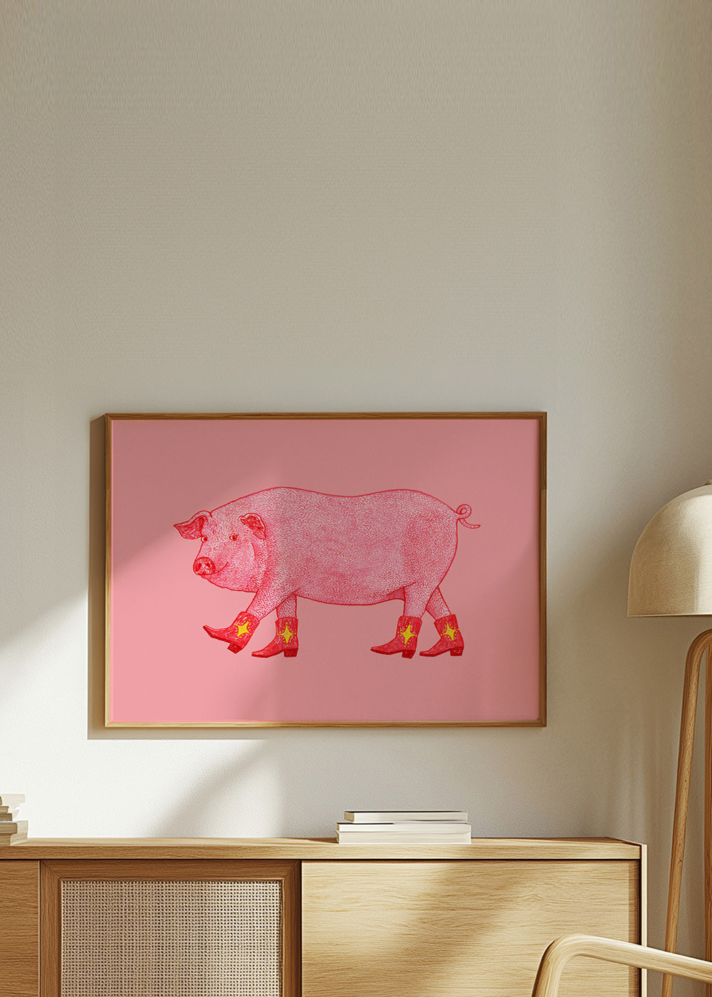 Ilustracja prosiaczka kowboja – Product1