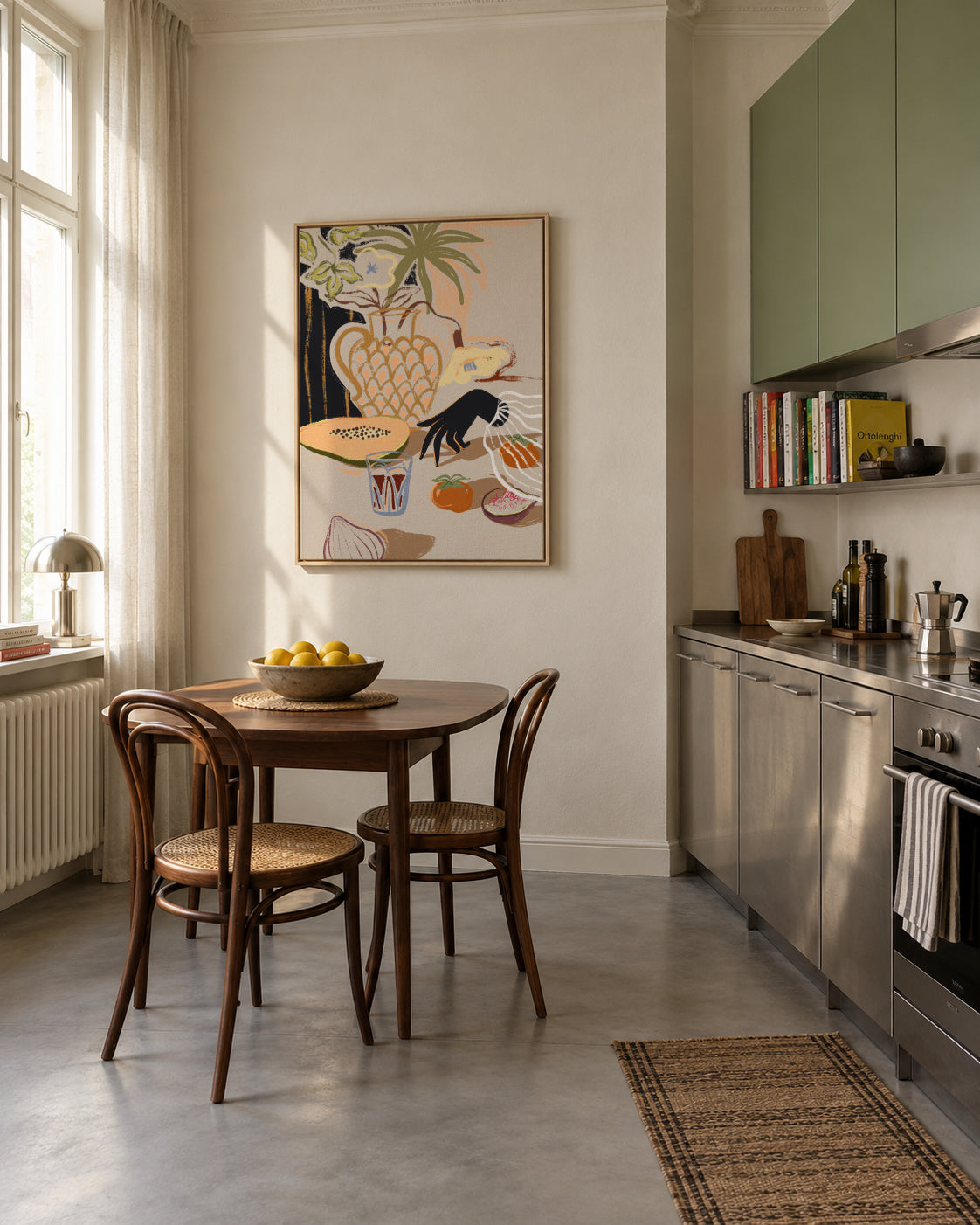 Fruitful Spread - Framed canvas in an interior