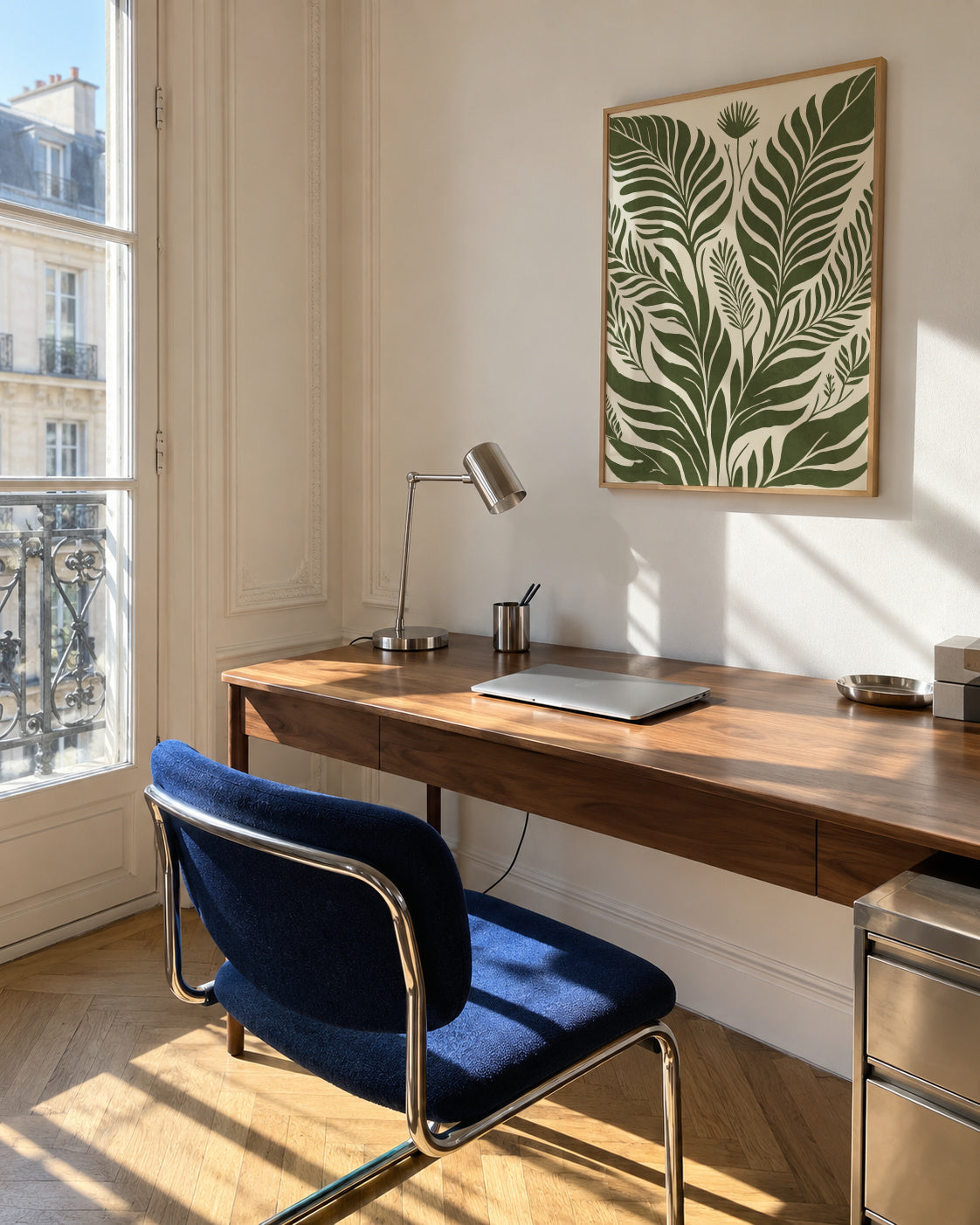 Botanical Bliss - Framed poster in an interior