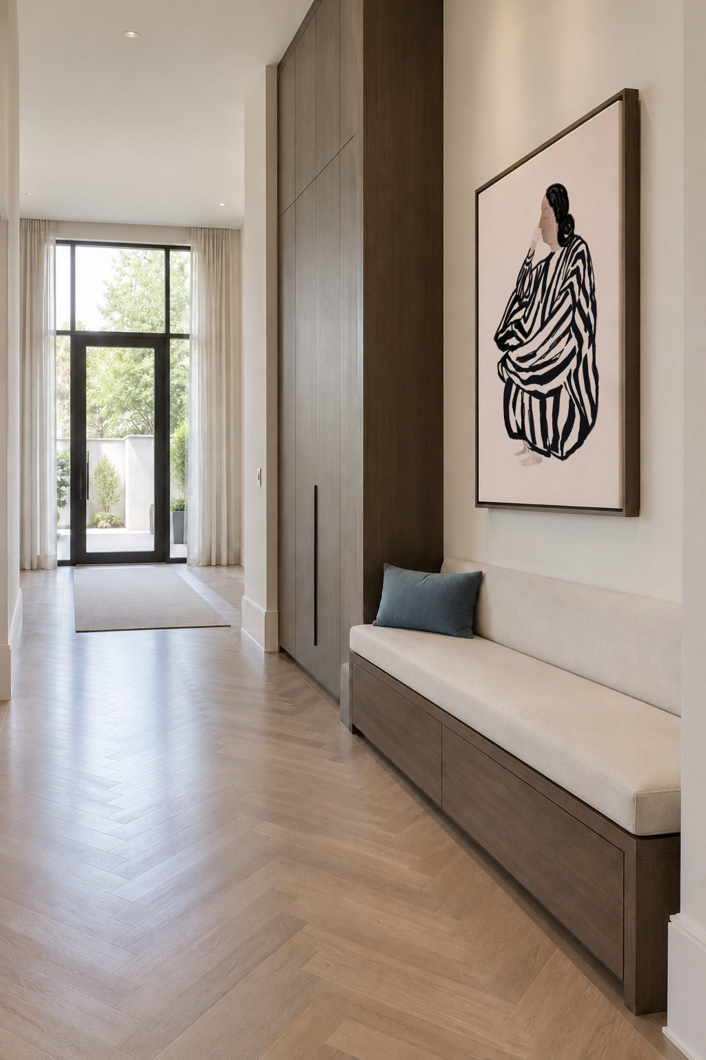 Female Figure 1 - Framed canvas in an interior