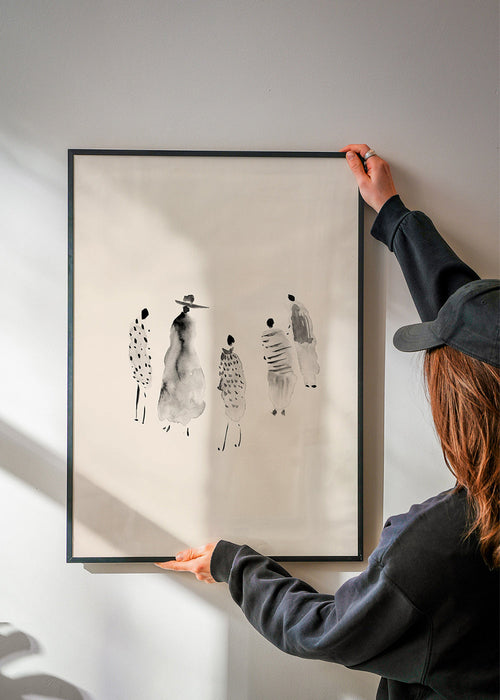 Ilustracja postaci tuszem minimalistyczna – Product1