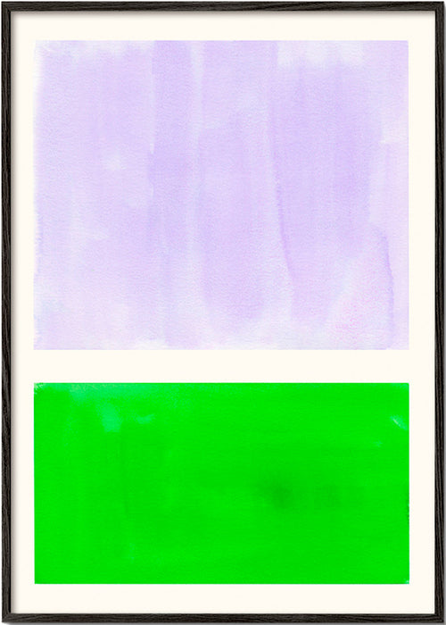Obraz abstrakcyjny lawenda i zieleń – Black Frame