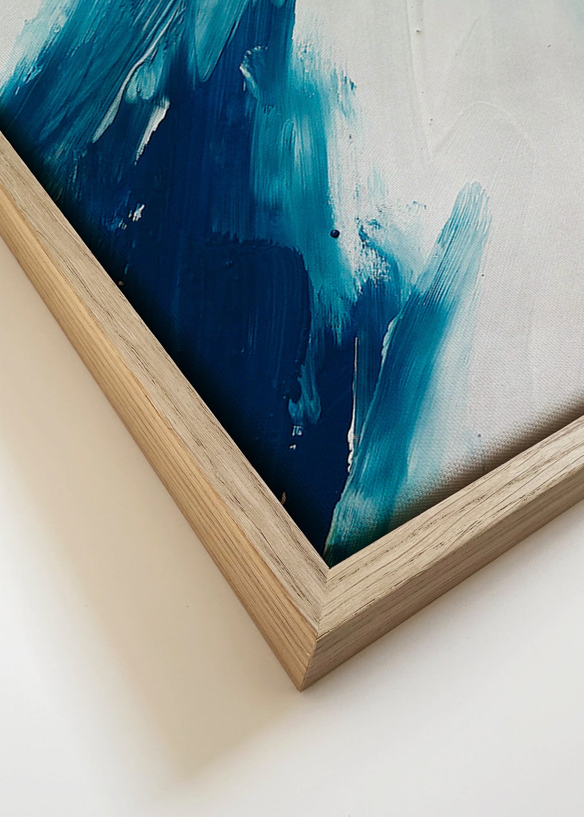 Obraz abstrakcyjny niebieskie pociągnięcia pędzla – Canvas detail