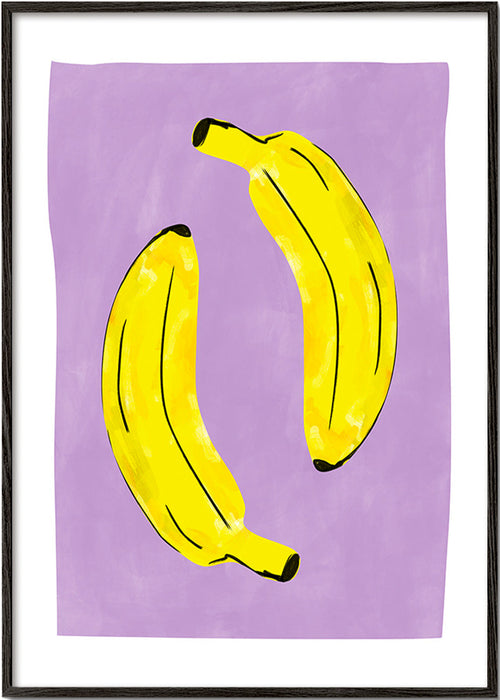 Sztuka do kuchni z żółtymi bananami – Black Frame