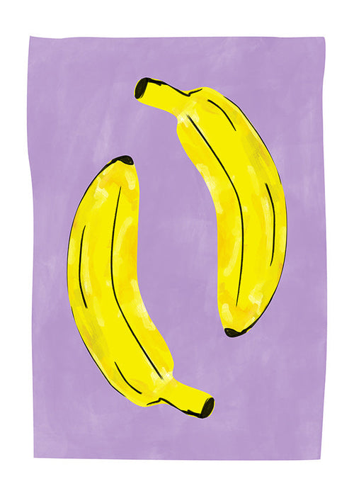 Sztuka do kuchni z żółtymi bananami