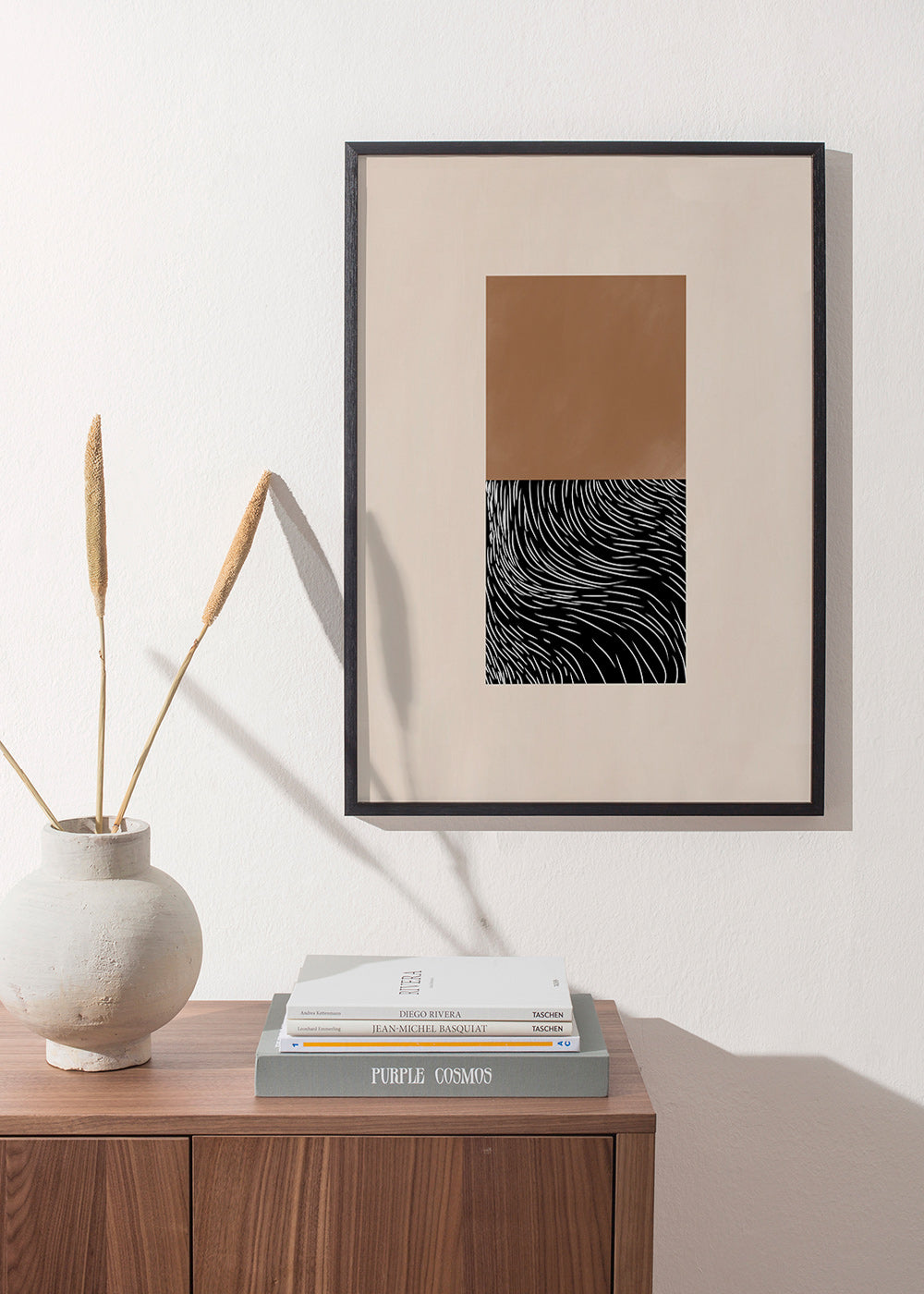 Plakat geometryczny z dwoma teksturalnymi blokami – Product1