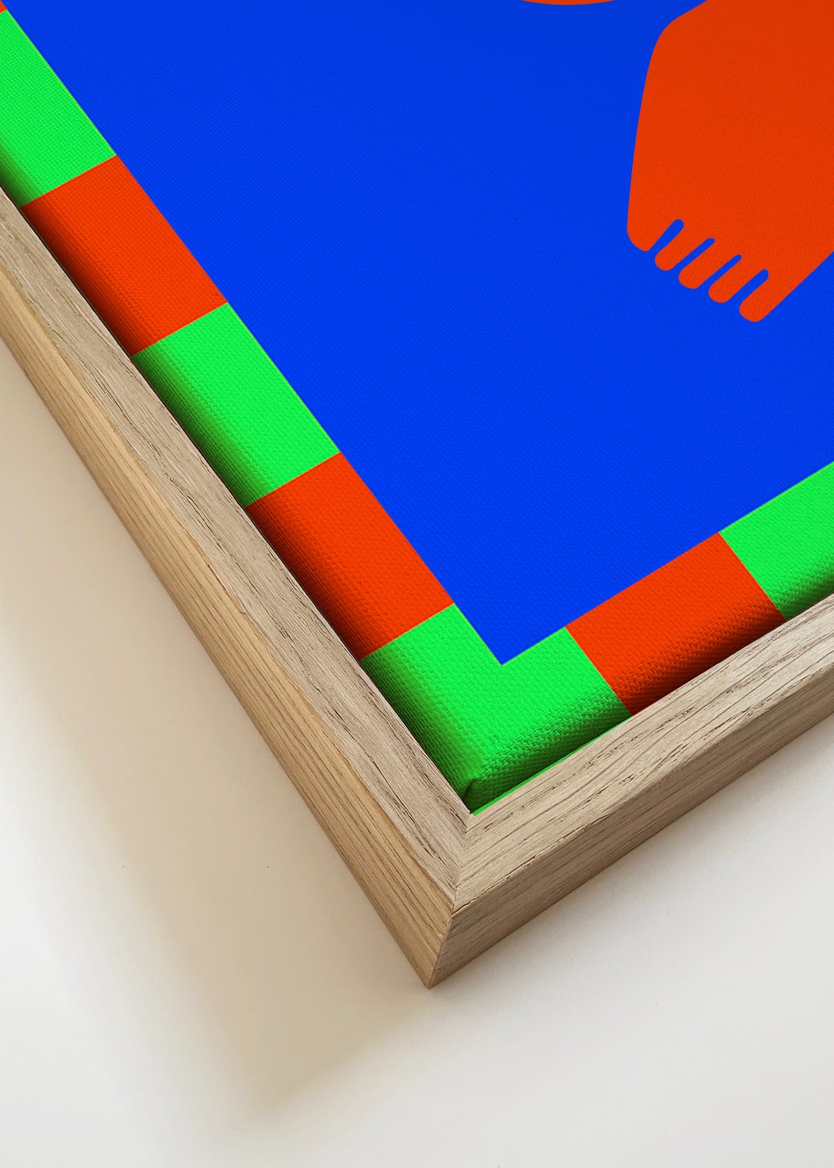 Contemplative Embrace - Framed canvas detail