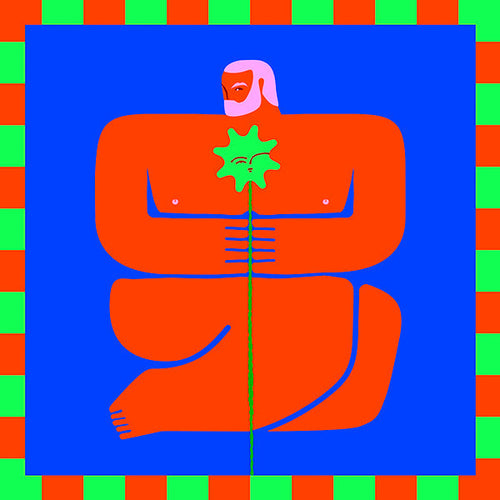 Ilustracja postaci trzymającej kwiat