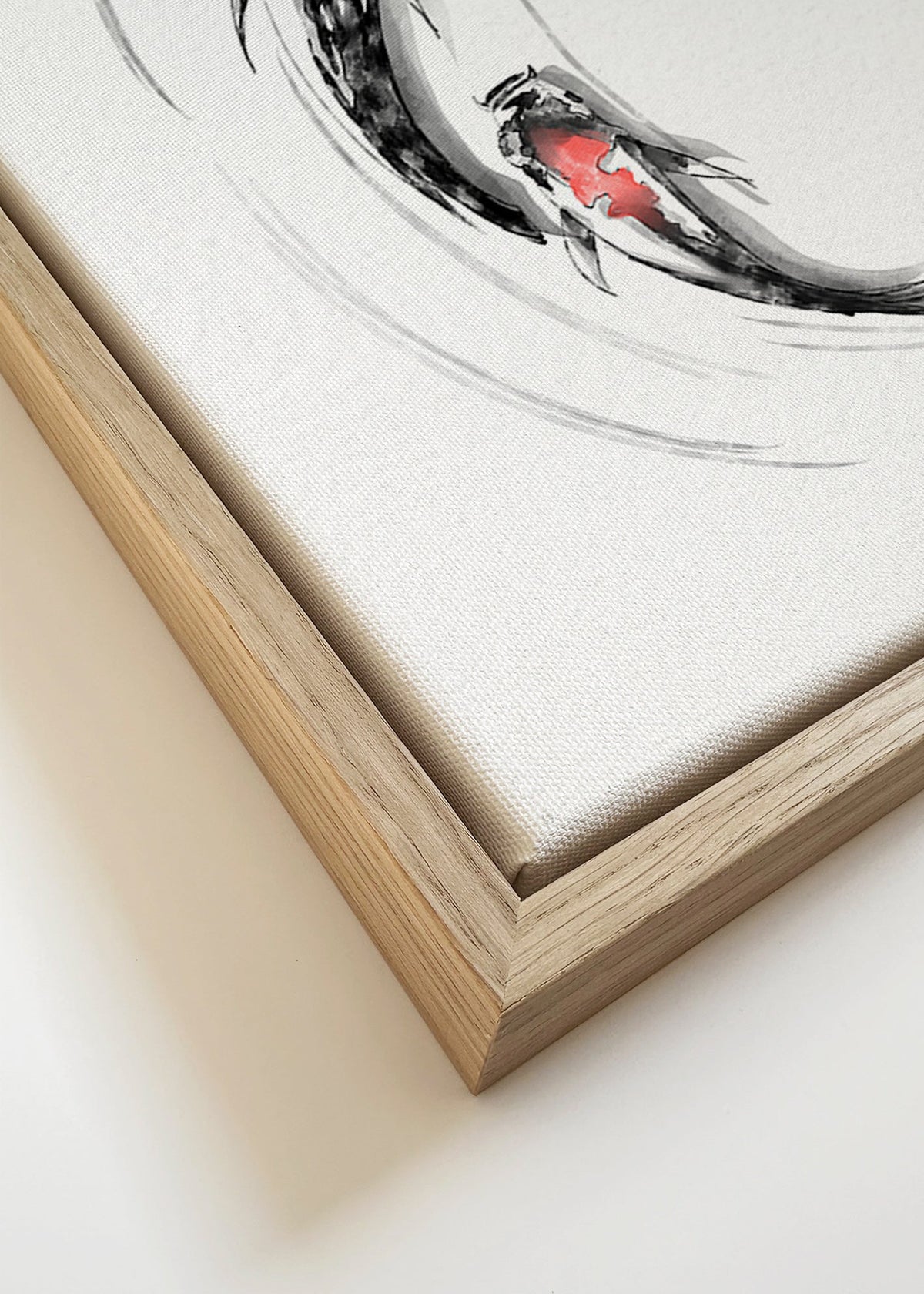 Ilustracja koi japońska minimalistyczna – Canvas detail