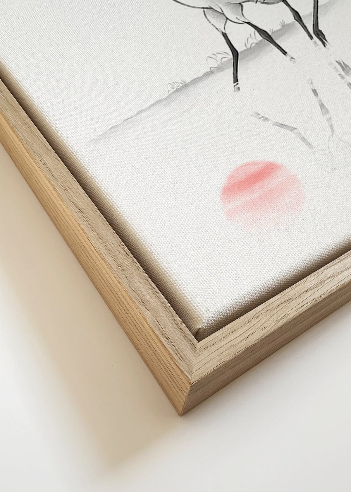 Obraz japońskie żurawie minimalistyczne – Canvas detail
