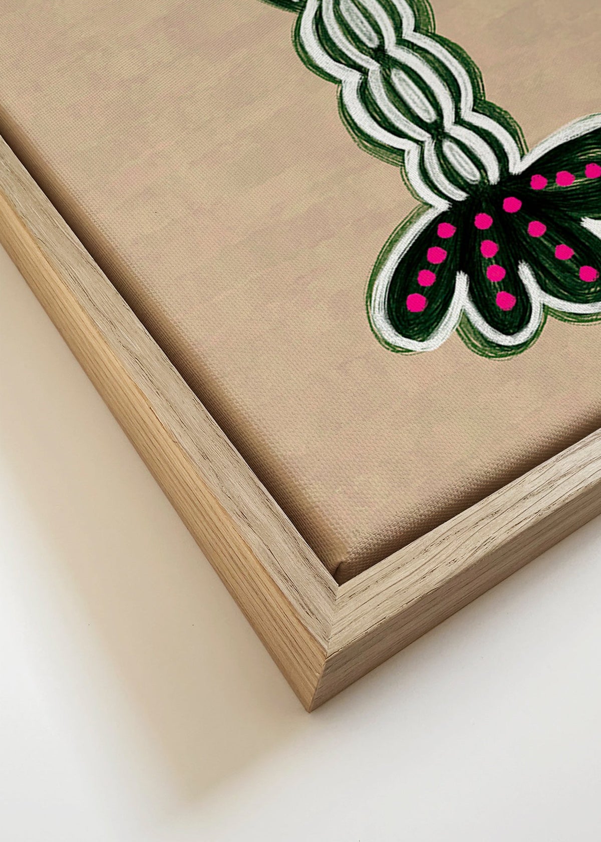 Ilustracja zielonego homara – Canvas detail