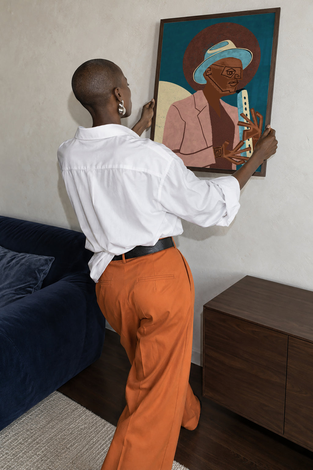 MUSICIAN GUY XIII - Framed poster in an interior