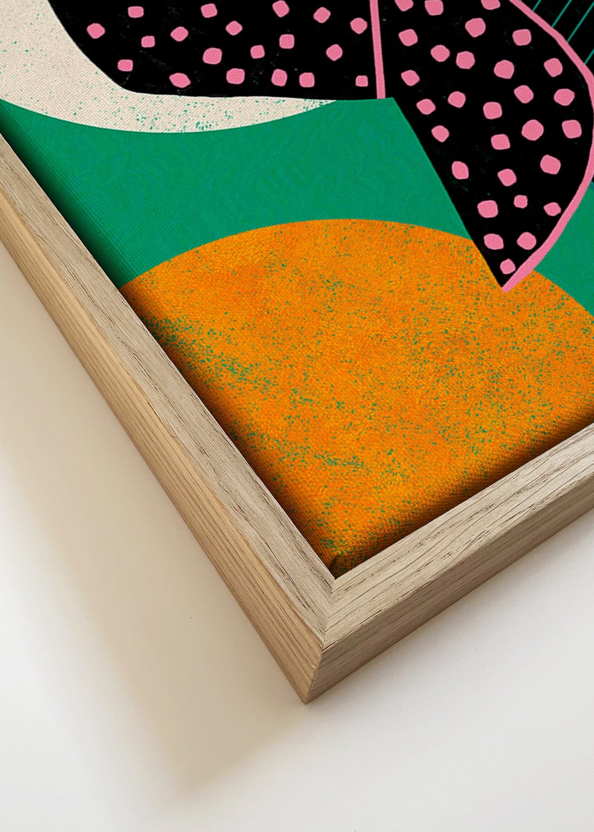 Ilustracja muzyk trębacz pod księżycem – Canvas detail