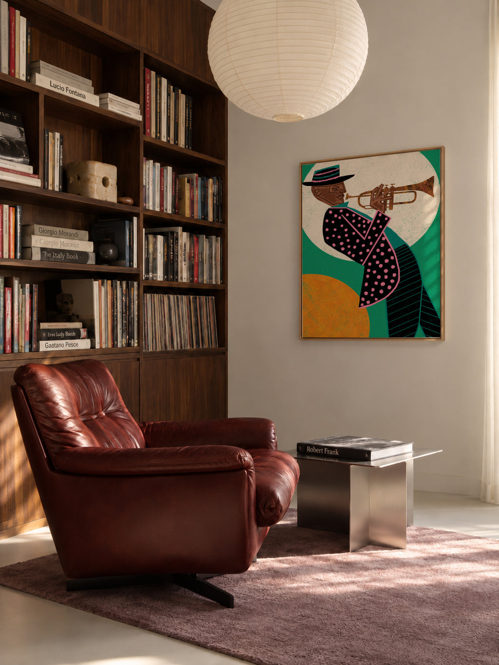 MUSICIAN GUY I - Framed canvas in an interior