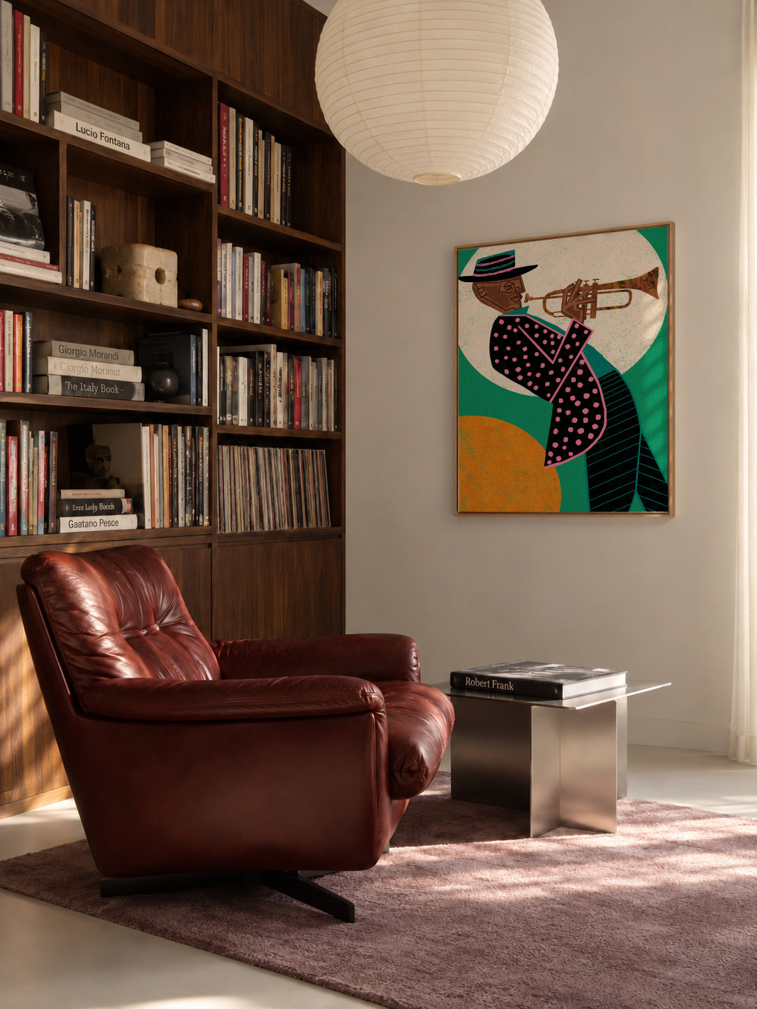 MUSICIAN GUY I - Framed canvas in an interior