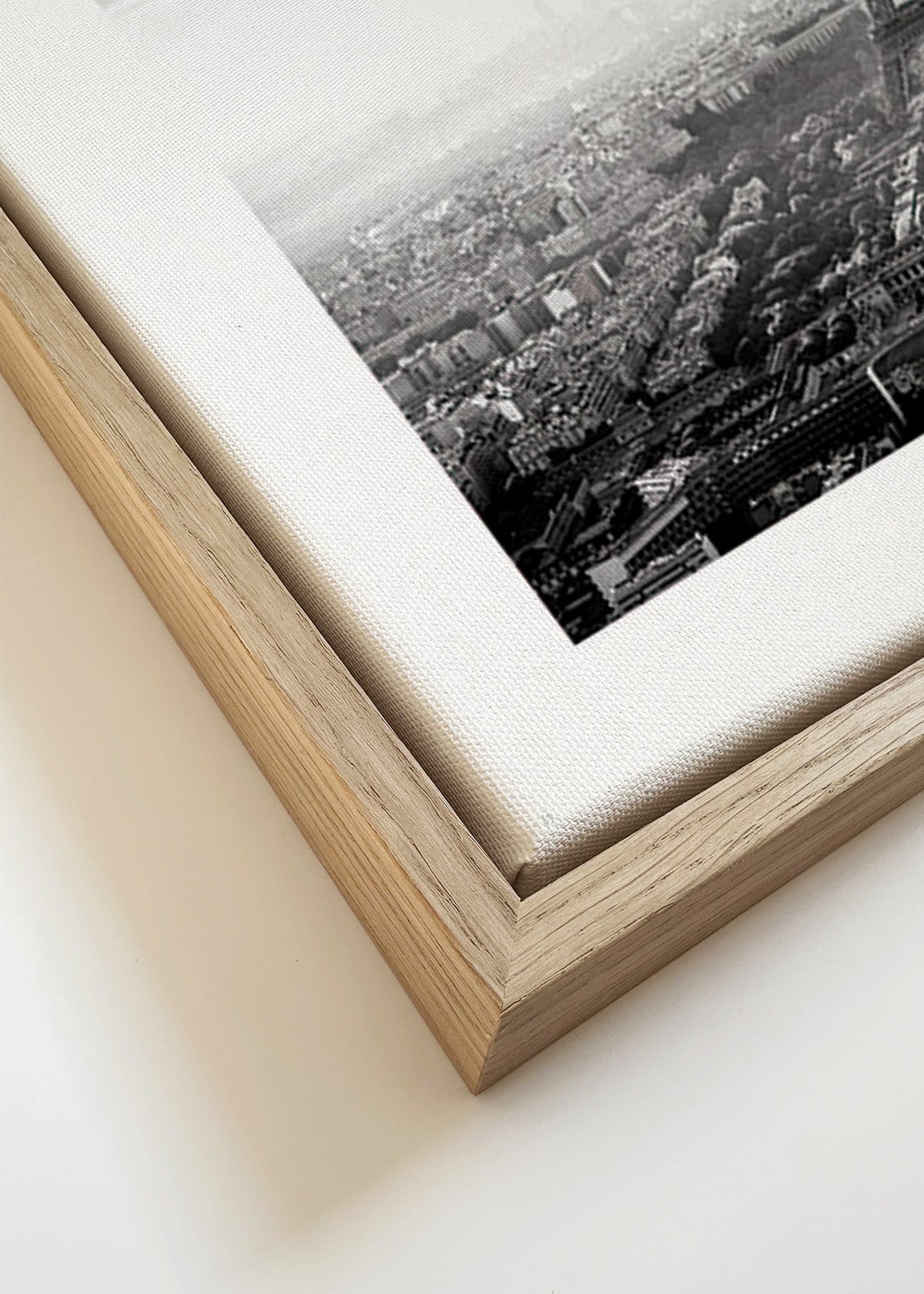 Plakat podróżniczy: Wieża Eiffla w czerni i bieli – Canvas detail