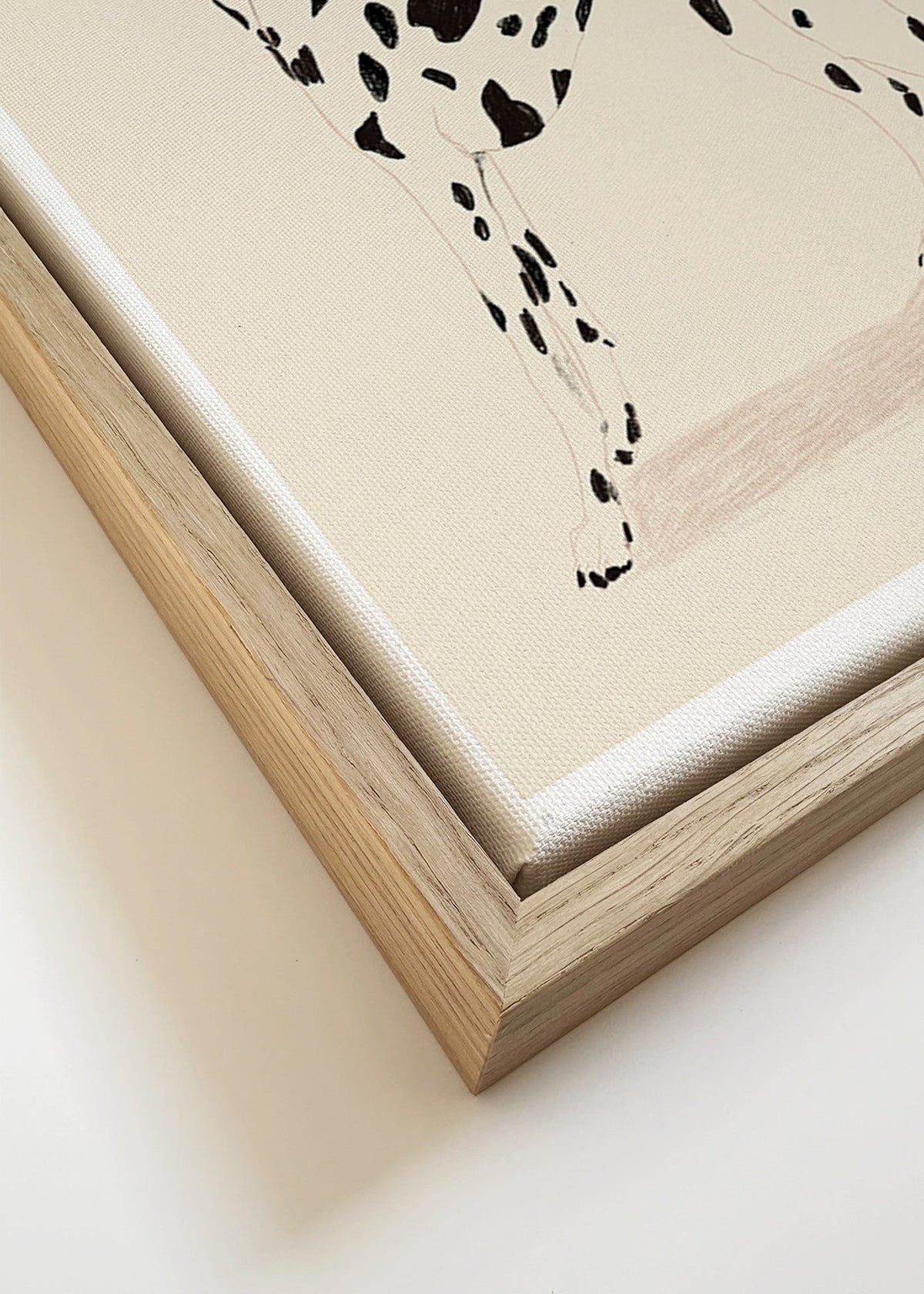 Plakat dalmatyńczyk w linii minimalistycznej – Canvas detail