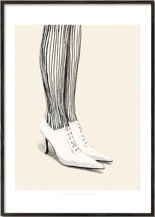 Ilustracja pasiastych pończoch – Black Frame