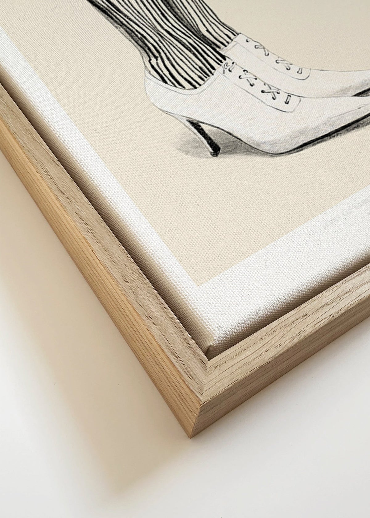 Ilustracja pasiastych pończoch – Canvas detail