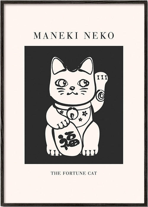 Ilustracja Maneki Neko – Black Frame