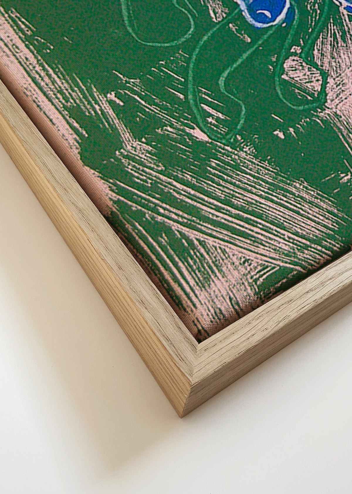 Obraz niebieski koń z jeźdźcem – Canvas detail