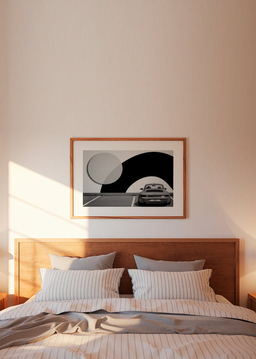 Fotografia Porsche 911 z muralem geometrycznym – Product1