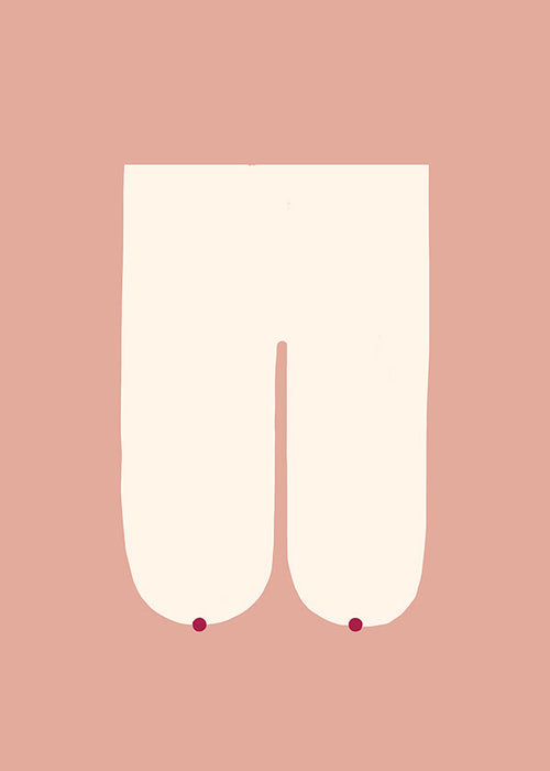 Minimalistyczna ilustracja kobieca w różu