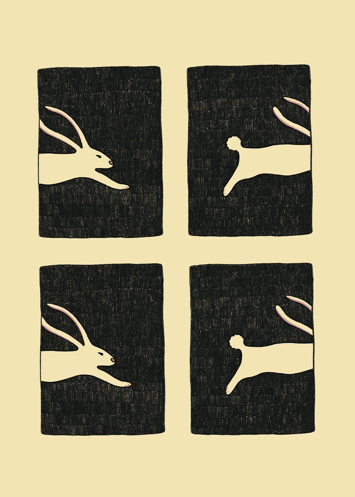 Infinitely Hopping Bunny - Unframed art print
