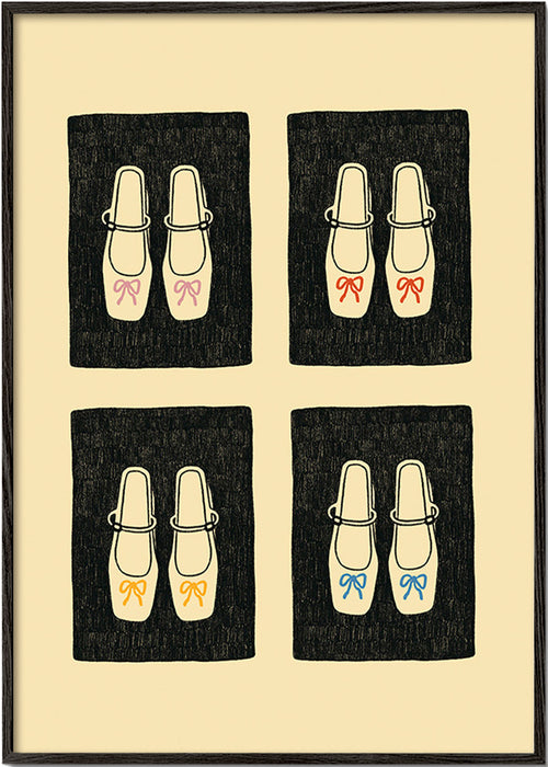 Ilustracja butów z kokardkami – Black Frame