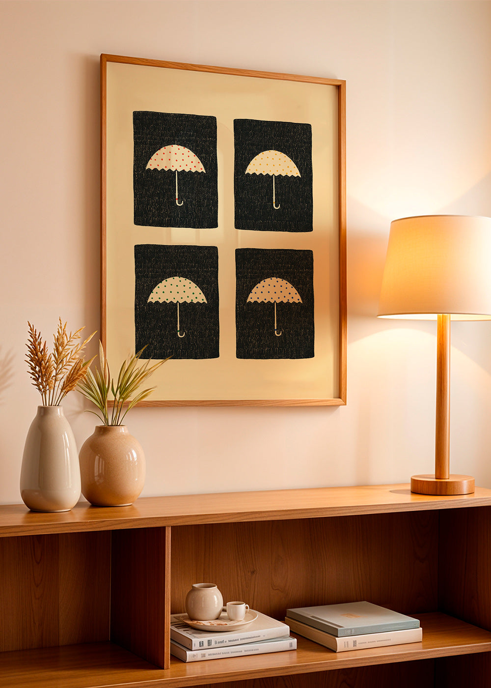 Ilustracja powtarzających się parasoli – Product1