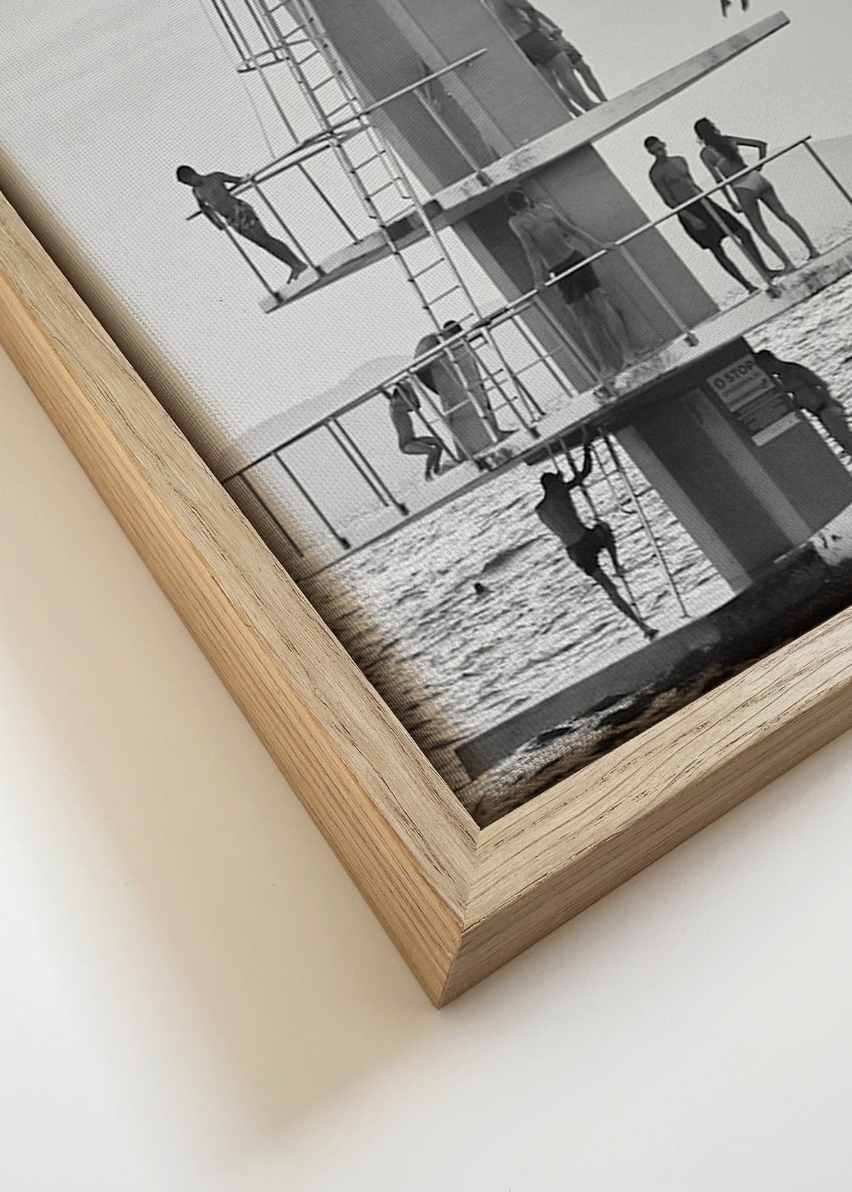 Fotografia trampoliny nad morzem – Canvas detail
