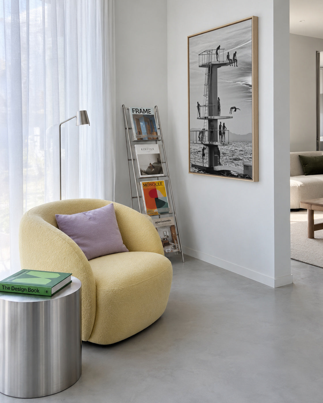 Jumping and Hangin' Around - Framed canvas in an interior